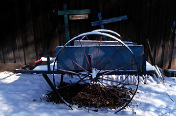 Cart in snow