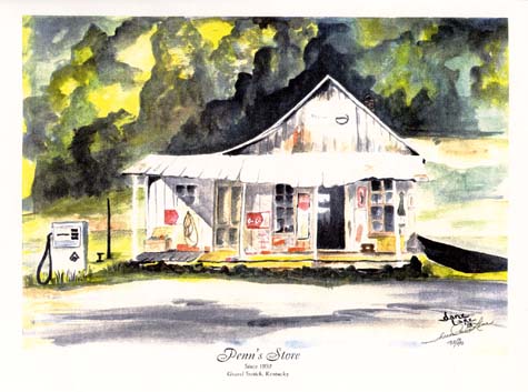 Penn's Store Watercolor Print